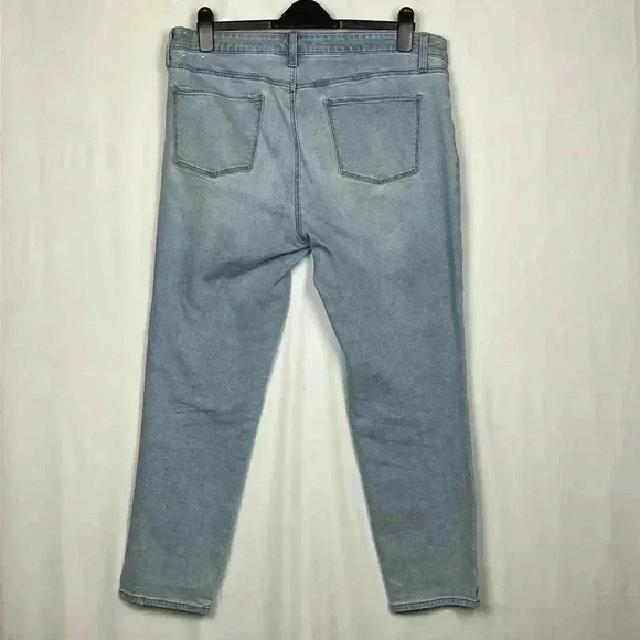 Talbots Womens Jeans 14 Light Wash Straight Leg Slim Ankle Button/Fly Zip Pocket - Picture 8 of 13